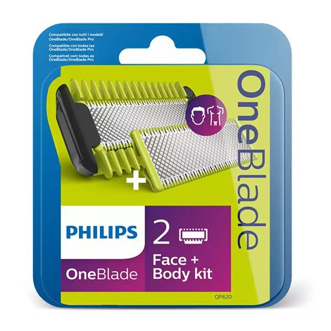 Philips | OneBlade Face and Body kit | QP620/50 | Number of shaver heads/blades 2 | Green - 2